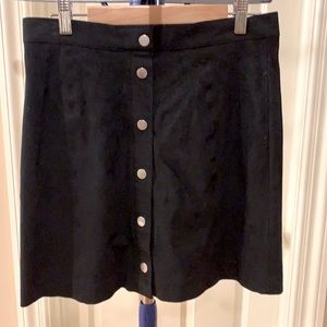 Black skirt with silver button details